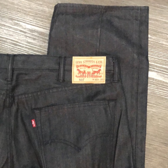 Men’s Levi’s Original 501 Button Fly Black Jeans W40 X L30 - Picture 8 of 10